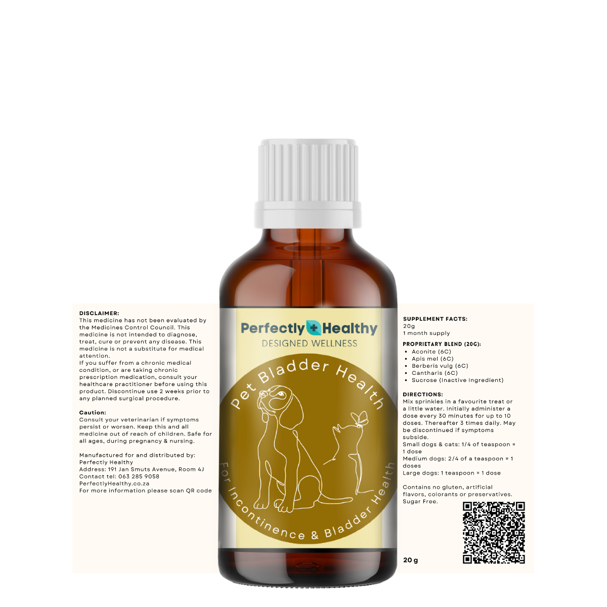 Pet Bladder Health Formula (Dogs & Cats) - A supplement for incontinent & bladder health