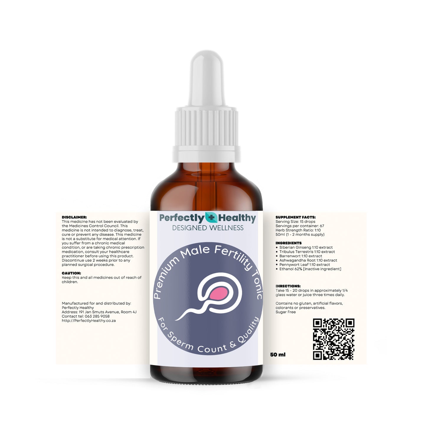 Premium Male Fertility Tonic – Sperm Quality, Count & Male Reproductive Support