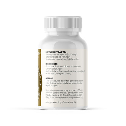 Liposomal Colostrum 1000mg (10% IgG) - Gut Barrier | Immune Support